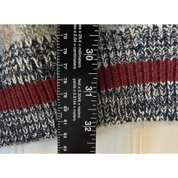 Rue 21 Men’s NWT Navy Burgundy Red Shawl Collar Cuff Gray Sweater-XXL - Picture 6 of 8